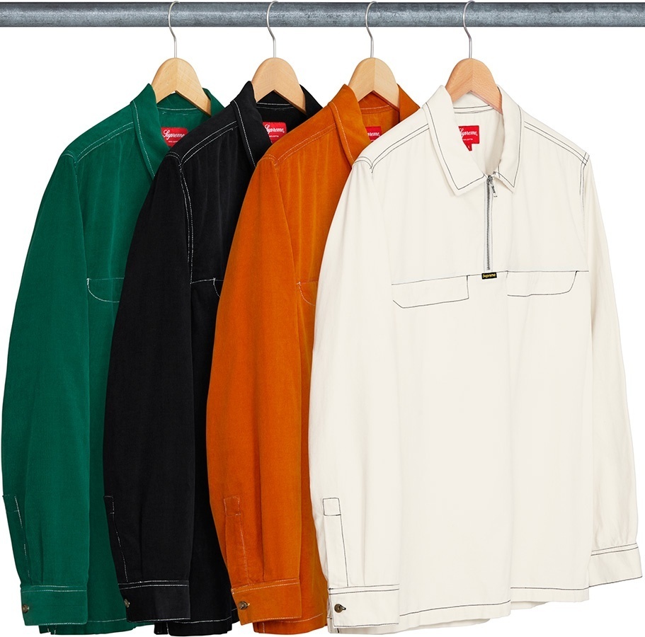 Corduroy Half Zip Shirt